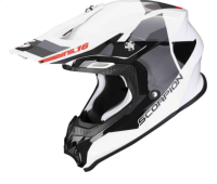 Шлем (кроссовый) VX-16 EVO AIR SPECTRUM белый/серебристый (Scorpion)