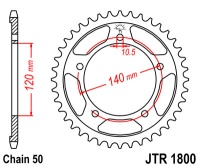 Звезда задняя JTR1800-40 R1800-40 (JT)