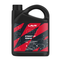 LAVR MOTO моторное масло 10W-40 4T GT STREET 4л 100% синтетика Ln7726