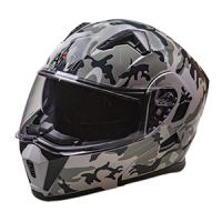 Шлем (модуляр) JK906 Black Glossy камуфляж глянец (AiM)