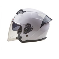 Шлем (открытый со стеклом) JK526 белый (AiM)