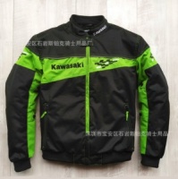 Куртка текстильная KAWASAKI черно-зеленая