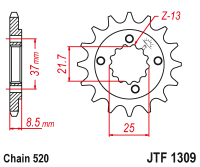 Звезда передняя JTF1309-15 F1309-15 (JT)